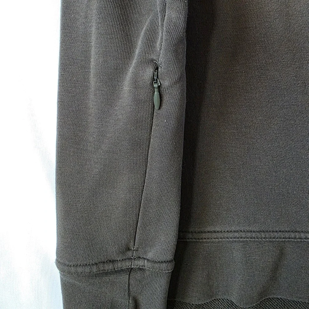 Nike Dri-FIT Womens XS Olive Green Raglan Sweatshirt High Low Hem Side Slit